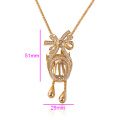 41443-Xuping beautiful women gold sweater necklace online China shop